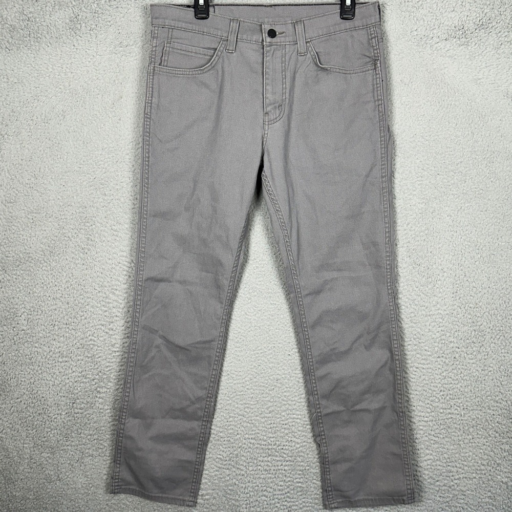 Levis 511 Jeans Mens 33X30 Slim Fit Grey Casual Black Tab 5-Pocket Stretch Denim